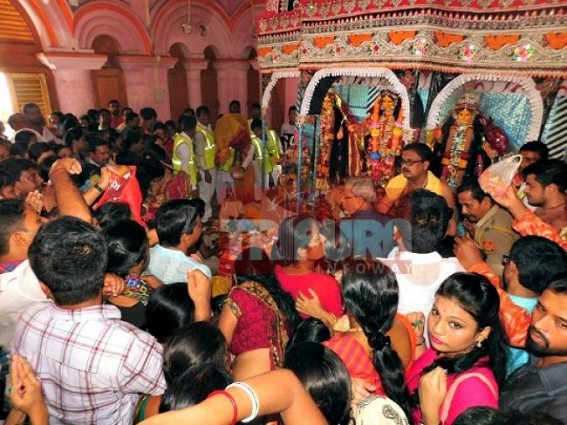 Agartala celebrates Maha-Astami : Devotees thronged to Durga Bari to offer â€˜Anjaliâ€™, â€˜Bhogâ€™ 